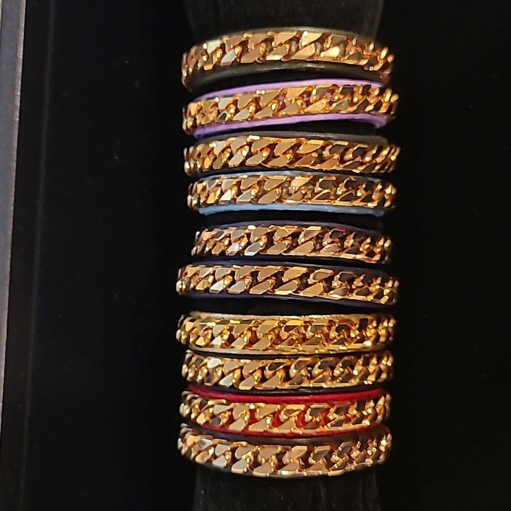 Vita Fede Monaco Single Row Gold Chain on Lavender leathe…New